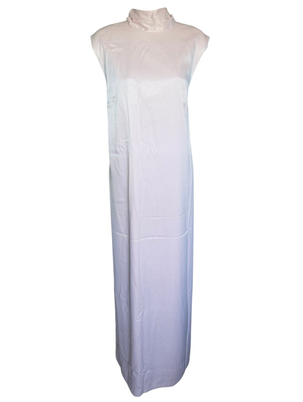 NWT Daily Drills Light Pink Satin Maxi Dress Size L - Picture 1 of 3